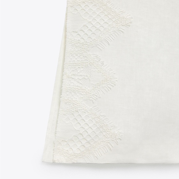 LACE TRIM LINEN TOP & PANTS LIMITED EDITION SIZE L- REF. 7953/936 & 3239/936 - Picture 8 of 16